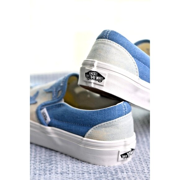 New! Size: 5.5 Women/4 Men | Vans Classic SLIP-ON Sneakers Starry Night Denim - Picture 15 of 16